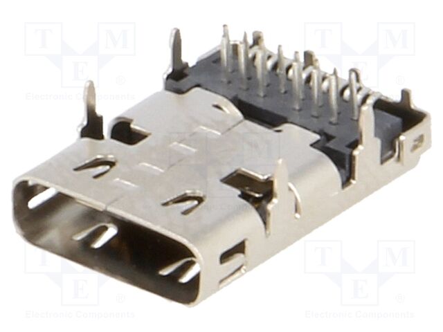 217B-AG01 – ATTEND – Connector: USB C; socket; THT; angled; USB 3.1