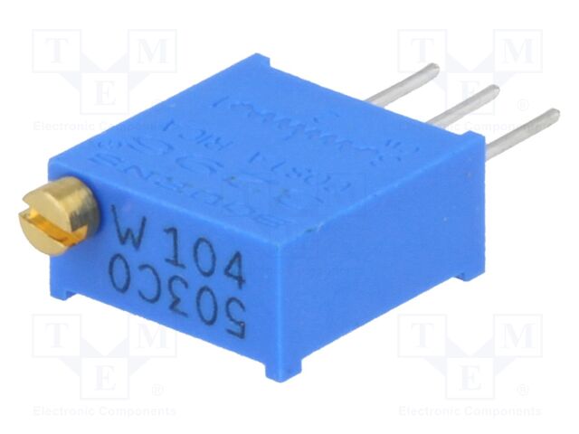3296W-1-104LF – BOURNS – Potentiometer: mounting; 100kΩ; multiturn; 500mW; THT; ±10%; linear