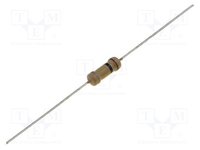 CF1WS-4K7 – SR PASSIVES – Resistor: carbon film; 4.7kΩ; THT; 1W; ±5%; 500V; Ø0.6x26mm; axial