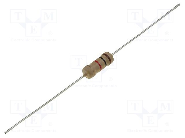 CF2WS-4K7 – SR PASSIVES – Resistor: carbon film; 4.7kΩ; THT; 2W; ±5%; 500V; Ø0.7x35mm; axial