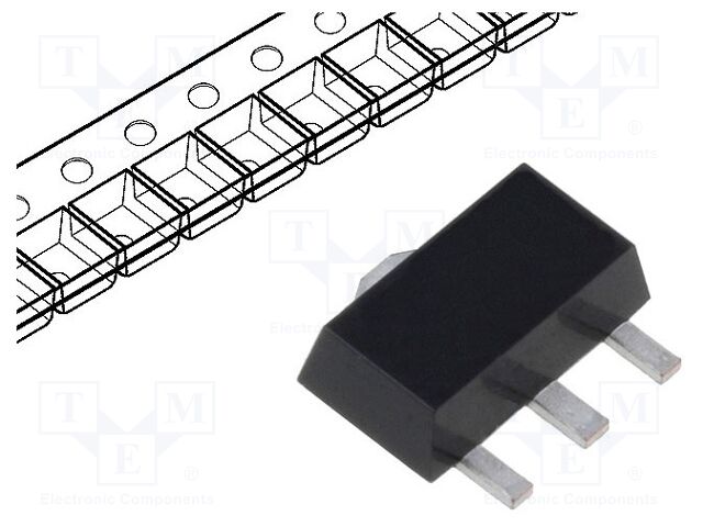 LM317LIPK – Texas Instruments – IC: Spannungsstabilisator; Linie,geregelt; 1,25÷37V; 0,1A; SOT89
