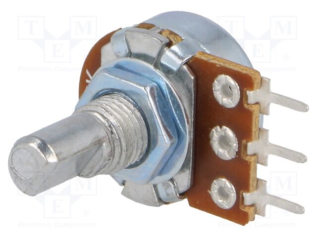R16148D-1A-2-B100K – SR PASSIVES – Potentiometer: shaft; 100kΩ; single turn; 125mW; ±20%; THT; 6mm