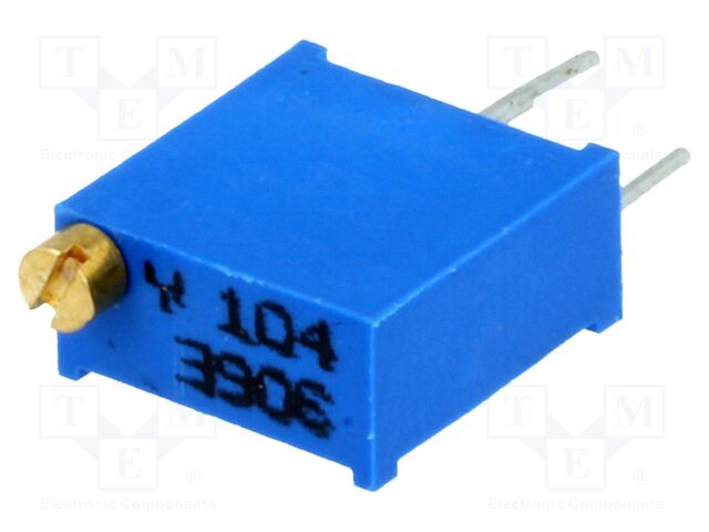 T910Y-100K – SR PASSIVES – Potentiometer: mounting; 100kΩ; multiturn; 500mW; THT; ±10%; linear