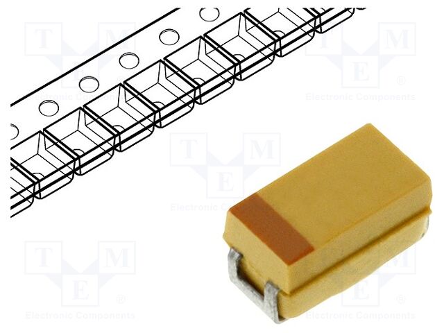 TPSC106M025S0500 – KYOCERA AVX – Kondensator: Tantal; 10uF; 25VDC; SMD; C; 2312; ±20%; -55÷125°C; TPS
