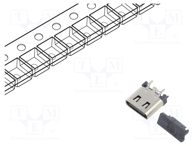 USB4220-03-0880-C – GCT – Steckverbinder: USB C; Buchse; SMT; PIN: 16; vertikal; USB 2.0; 5A